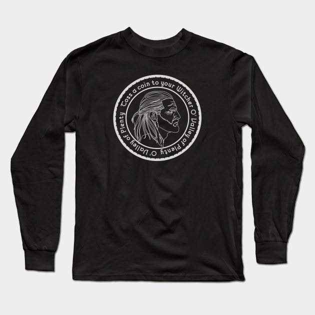 Witch Coin Long Sleeve T-Shirt by nickbeta